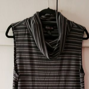 Sleeveless cowl neck